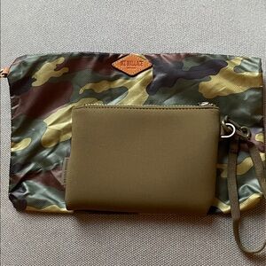 MZ Wallace Camouflage pouch and Dagne Dover neoprene pouch